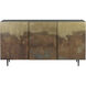 Auburn 60 X 18 inch Antique Brass / Black Sideboard